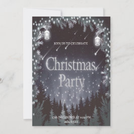 Moderne Festive Gelukkige Kerstfeest Uitnodiging