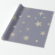 Moderne Festive Grijs Gouden Ster Rol 