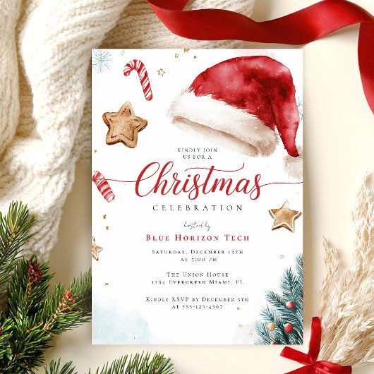 Moderne Festive Kerstparty Kaart