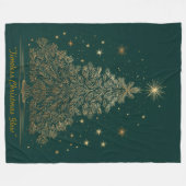 “Moderne Festive Luxe” Fleece Deken (Voorkant (Horizontaal))