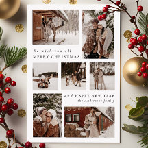 Moderne Festive zeven Foto collage Kerstmis