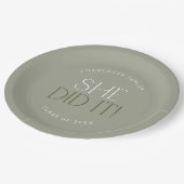 Moderne fete | Green Ze deed het Afstuderen Papieren Bordje (Gekanteld)