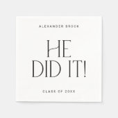 Moderne fete | Minimaal deed hij het Afstuderen Servet (Voorkant)