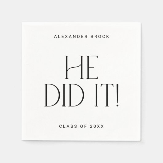 Moderne fete | Minimaal deed hij het Afstuderen Servet (Voorkant)