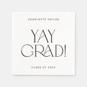 Moderne fete | Minimal Yay Afstudeerder Afstuderen Servet (Voorkant)