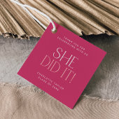 Moderne fete | Roze Ze deed het Dank je Afstuderen Bedankjes Labels