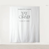 Moderne Fete Yay Afstudeerder Afstuderen foto acht Wandkleed (Voorkant)