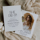 Moderne fete ze deed het foto boog afstudeerfeest kaart