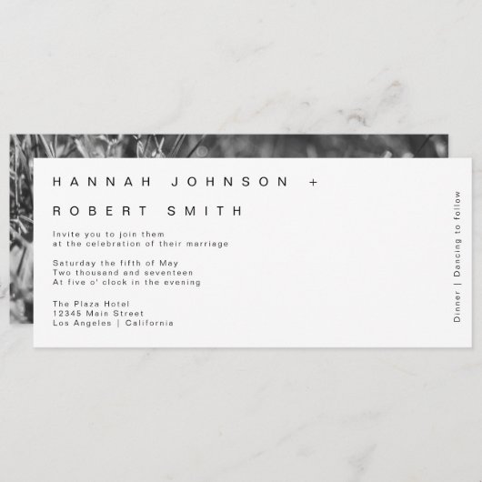 Moderne Field Wedding Uitnodiging (Voorkant / Achterkant)