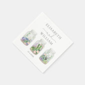 Moderne Fiesta Succulent Terrarium Wedding Favorie Servet (Hoek)