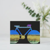 moderne fiets- en kleurenstrepen briefkaart (Staand voorkant)