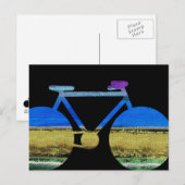 moderne fiets- en kleurenstrepen briefkaart (Voorkant / Achterkant)