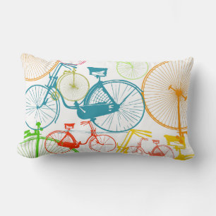  moderne fiets, heldere kleurenneonlaag kussen