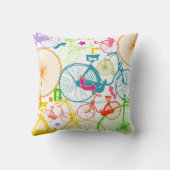  moderne fiets, heldere kleurenneonlaag kussen (Achterkant)