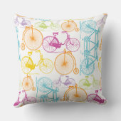 moderne fiets, heldere kleurenneonlaag kussen (Achterkant)