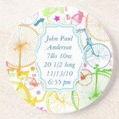  moderne fiets kleurrijke Onderzetters (Voorkant)