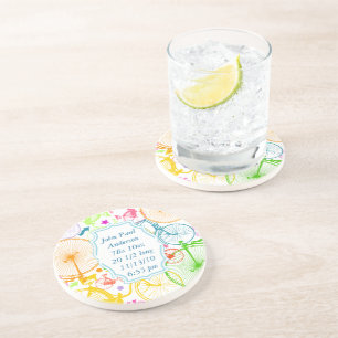  moderne fiets kleurrijke Onderzetters