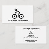 Moderne fietsenlijst met symbool zwart en wit visitekaartje (Voorkant / Achterkant)