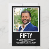 Moderne FIFTY Foto 50ste verpartij Kaart (Voorkant)