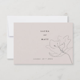 Moderne fijne bleekroze flesmaaltijd keuze RSVP