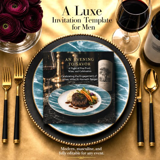 Moderne fijne diner-verloofdinner kaart