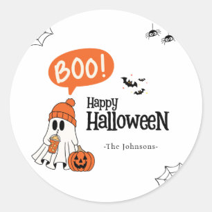 Moderne Fijne Halloween Ronde Sticker