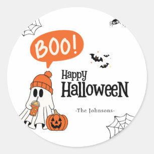 Moderne Fijne Halloween Ronde Sticker