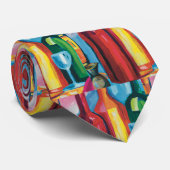 Moderne fijne kleurrijke flespatronen voor wijn stropdas (Opgerold)