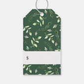 Moderne fijne kunst finale Labels voor groene prij Cadeaulabel (Achterkant)