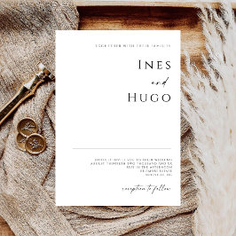 Moderne fijne lijn handtekening script luxe uitnod save the date