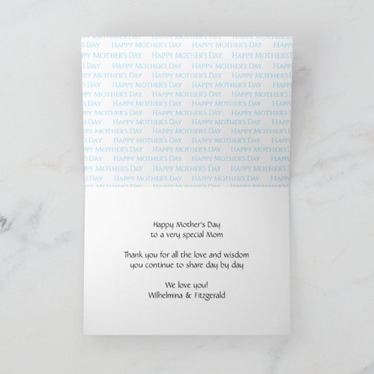 Moderne fijne moederdag YOU'RE AMAZING Foto Kaart (Binnen)