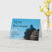 Moderne fijne moederdag YOU'RE AMAZING Foto Kaart (Gele Bloem)