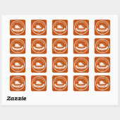 Moderne fijne Thanksgiving oranje Vierkante Sticker (Vel)