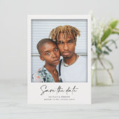 Moderne  film lijst bruiloft foto aankondiging (Staand voorkant)