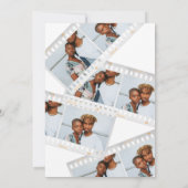 Moderne  film lijst bruiloft foto aankondiging (Achterkant)