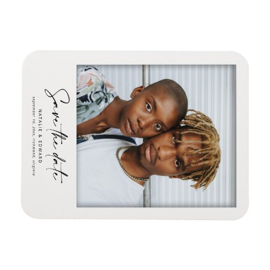 Moderne  film lijst bruiloft magneet (Horizontaal)