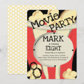 Moderne filmbioscooppopcorn feest op dag I Kaart (Voorkant / Achterkant)