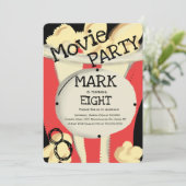 Moderne filmbioscooppopcorn feest op dag I Kaart (Staand voorkant)