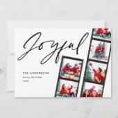 Moderne filmstrip 5 Foto Joyful Kerstred (Voorkant)
