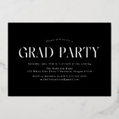 Moderne Filmstrip Black 6 Fotogradatie Partij Folie Uitnodiging (Achterkant)