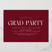 Moderne Filmstrip Bourgondië 6 Foto Graduation Par Folie Uitnodiging (Achterkant)