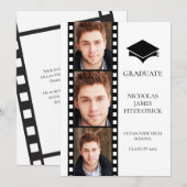 Moderne filmstrook foto afstudeer aankondiging (Voorkant / Achterkant)