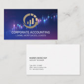 Moderne financiële staafgrafiek Logo Visitekaartje (Voorkant / Achterkant)