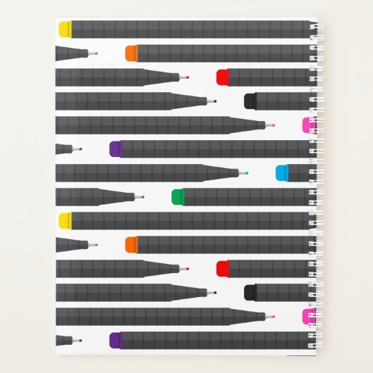 Moderne Fineline Pens Patroon Artiest Schrijver Ja Planner (Achterkant)
