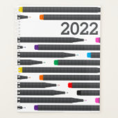 Moderne Fineline Pens Patroon Artiest Schrijver Ja Planner (Voorkant)