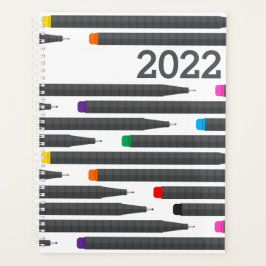 Moderne Fineline Pens Patroon Artiest Schrijver Ja Planner