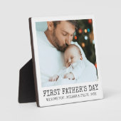 Moderne FIRST FATHERS DAY One foto Fotoplaat (Voorkant)