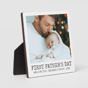Moderne FIRST FATHERS DAY One foto Fotoplaat