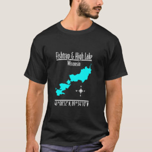 Moderne Fishtrap & High Lake - Wisconsin T-shirt