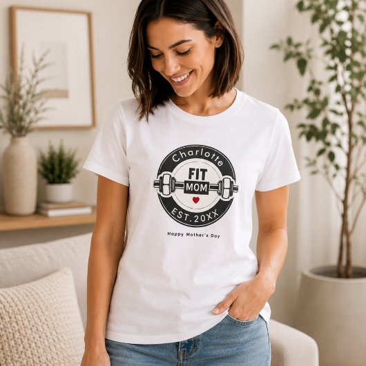 Moderne Fit Moeder Moederdag T-Shirt Cadeau